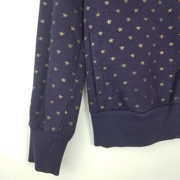 H & M | Sweatshirt Star Print Purple Big Collar - Picture 4 of 9